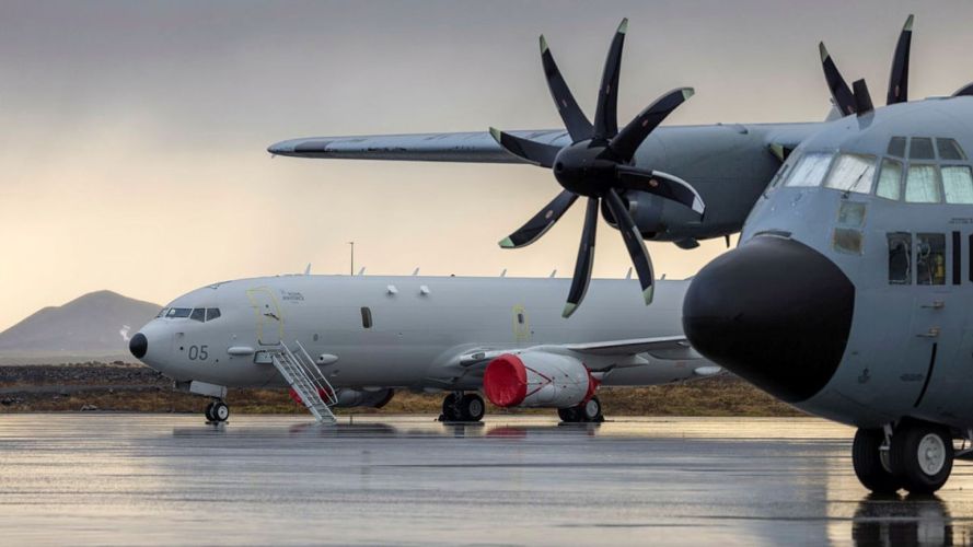 In pictures: RAF Poseidons soar over North Atlantic on Iceland